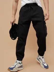 Kappa Men Cotton Relaxed-Fit Mid-Rise Joggers