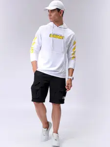 The Indian Garage Co Men Cotton Printed Hooded Sweatshirt