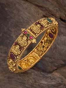 Kushal's Fashion Jewellery Embellished Bridal 92.5 Silver Stone Lakshmi Bangle