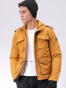 The Indian Garage Co Men Slim Fit Military Bomber Utility Jacket