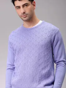 The Indian Garage Co Men Self Design Pullover Sweaters