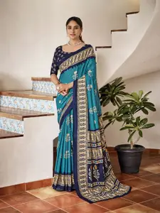 Anouk Ethnic Motifs Printed Pure Cotton Bagru Saree