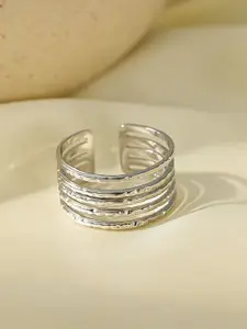 MYKI Silver-Plated Stainless Steel Fantastic Finger Ring