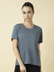 Van Heusen Women Solid Round Neck Relaxed Fit T-shirt