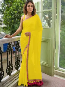 Anouk Embroidered Pure Cotton Bagru Saree