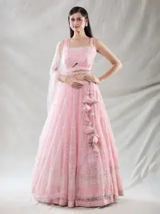 Samyukta Singhania Embroidered Sequinned Ready to Wear Lehenga & Blouse With Dupatta