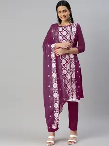 Maroosh Embroidered Thread Work Unstitched Dress Material