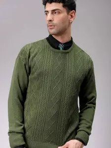 The Indian Garage Co Men Cable Knit Pullover