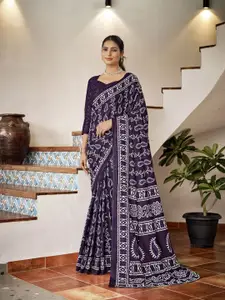 Anouk Ethnic Motifs Pure Cotton Bagru Saree