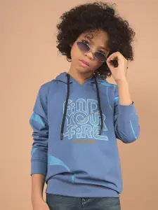 Crimsoune Club Boys Printed Hooded Sweatshirt