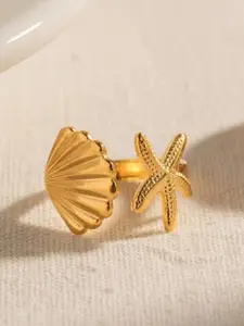 MYKI Gold-Plated Stainless Steel Finger Ring