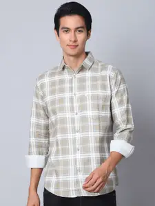 Majestic Man Men Comfort Spread Collar Tartan Checked Slim Fit Casual Shirt