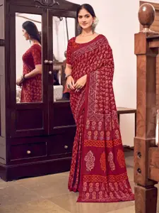 Anouk Ethnic Motifs Printed Pure Cotton Bagru Saree