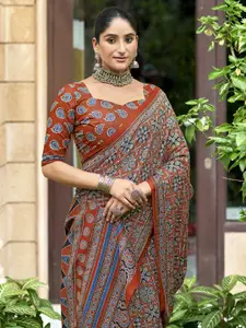Anouk Ethnic Motifs Pure Cotton Bagru Saree