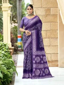 Anouk Ethnic Motifs Printed Pure Cotton Bagru Saree