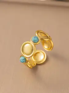 MYKI Gold-Plated Stainless Steel Adjustable Finger Ring