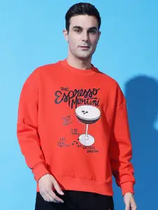 GRIFFEL Men Printed Round Neck Pullover Sweatshirt