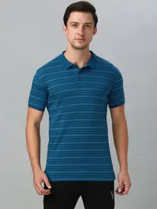 Van Heusen Innerwear Men Striped Polo Collar Pure Cotton T-shirt