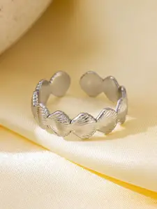 MYKI Silver-Plated Stainless Steel Finger Ring