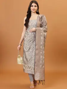Meena Bazaar Woven Design Art Silk Unstitched Dress Material