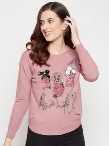 Duke Women Printed Woollen Long Sleeves Pullover