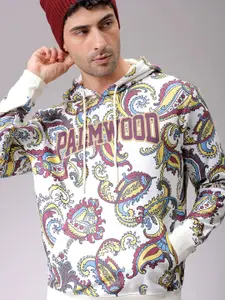 The Indian Garage Co Men Printed Hooded Sweatshirt