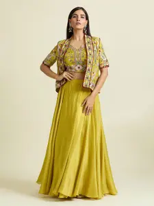 Samyukta Singhania Samyukta Singhani Floral Embroidered Ready to Wear Lehenga & Blouse