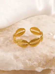 MYKI Gold-Plated Showstopping Stainless Steel Finger Ring