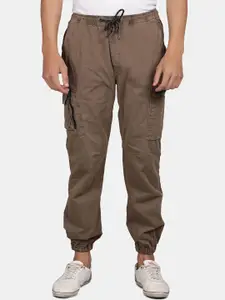 t-base Men Cotton Mid-Rise Regular Fit Cargo Styles Joggers