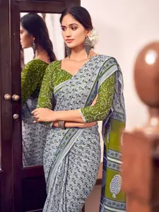 Anouk Ethnic Motifs Printed Pure Cotton Bagru Saree