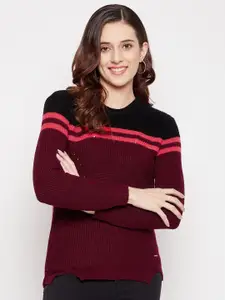 Duke Women Colourblocked Woollen Pullover