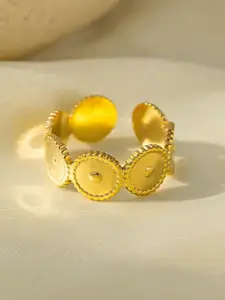 MYKI Stainless Steel Gold-Plated Finger Ring