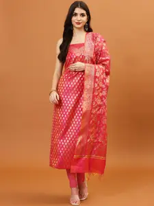 Meena Bazaar Woven Design Art Silk Unstitched Dress Material