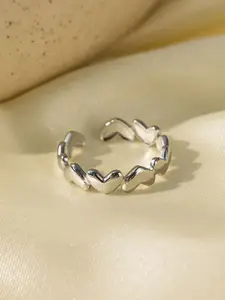 MYKI Silver-Plated Glamourous Stainless Steel Finger Ring