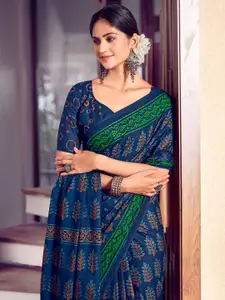 Anouk Ethnic Motifs Pure Cotton Bagru Saree