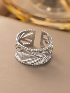 MYKI Silver-Plated Stainless Steel Marvelous Finger Ring