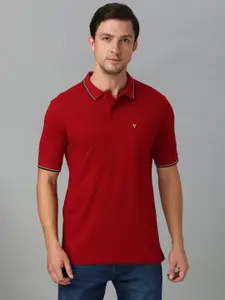 Van Heusen Innerwear Men Solid Polo Collar Pure Cotton T-shirt