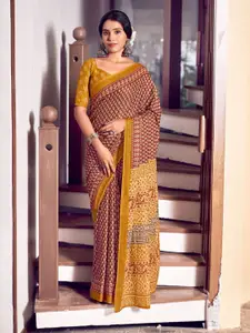 Anouk Ethnic Motifs Printed Pure Cotton Bagru Saree