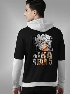 BAESD Men Printed Hooded Sweatshirt