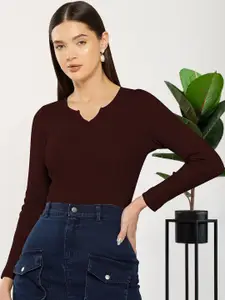 Dream Beauty Fashion Women Solid V-Neck Top