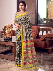 Anouk Ethnic Motifs Pure Cotton Bagru Saree