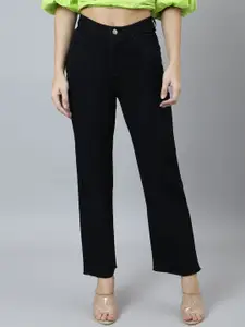 The Roadster Lifestyle Co Women Flared High Rise Stretchable Cotton Jeans