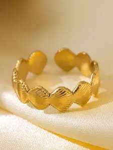 MYKI Gold-Plated Stainless Steel Adjustable Taking Finger Ring