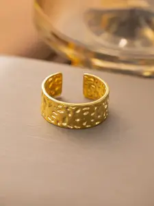 MYKI Gold-Plated Stainless Steel Adjustable Finger Ring