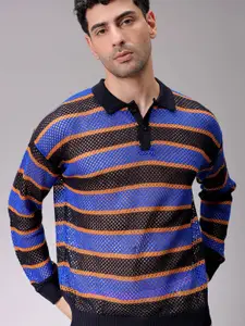 The Indian Garage Co Men Long Sleeves Striped Pullover
