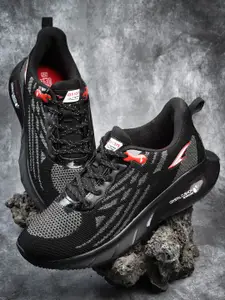 ASIAN Men Woven Design Lace-Ups Non-Marking Running Shoes