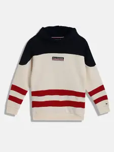 Tommy Hilfiger Boys Cotton Monotype Hooded Sweatshirt