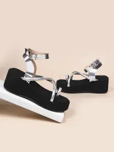 Try Me Women Open Toe Platform Heel Sandals