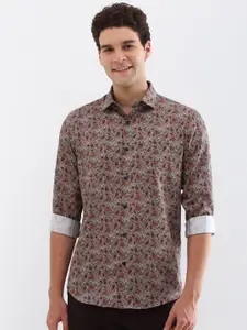 Allen Solly Men Classic Spread Collar Ethnic Motifs Printed Cotton Slim Fit Casual Shirt