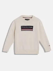 Tommy Hilfiger Boys Brand Logo Printed Cotton Sweatshirt